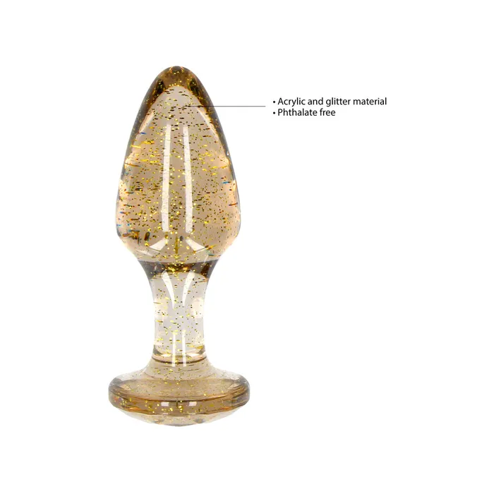 Shots Toys Anal Ouch Golden Glitter Acrylic Butt Plug Set 3 Pieces Shots Toys Anal Ouch Golden Glitter Acrylic Butt Plug Set 3 Pieces
