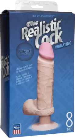 THE REALISTIC COCK 8 WHITE VIBRATING Not specified Female Sex Toys