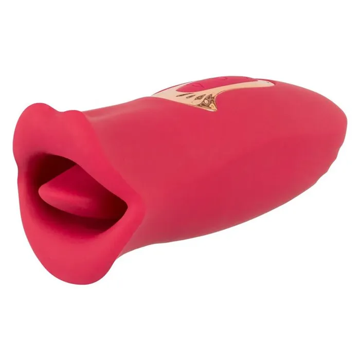 Vibrators You2Toys Oral Fun Moving Lips Vibrating Tongue Vibrator Red