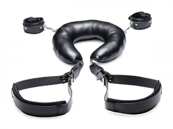 XR Brands Restraints Strict Padded Thigh Sling W Wrist Cuffs