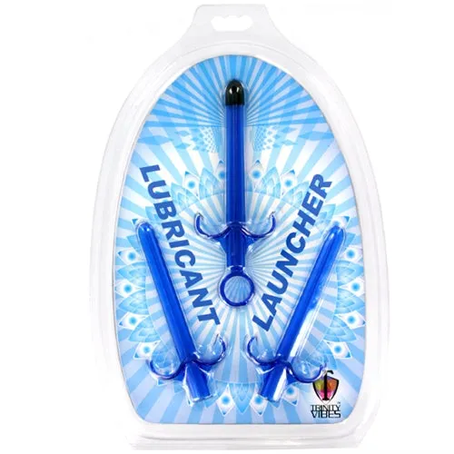 XR Brands Trinity Vibes Anal Lubricant Launcher Set of 3 Blue