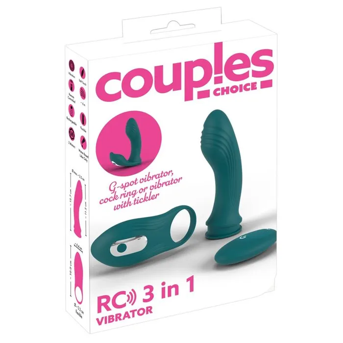 You2Toys Female Sex Toys Couples Choice RC 3In1 Vibrator Green You2Toys Female Sex Toys Couples Choice RC 3In1 Vibrator Green